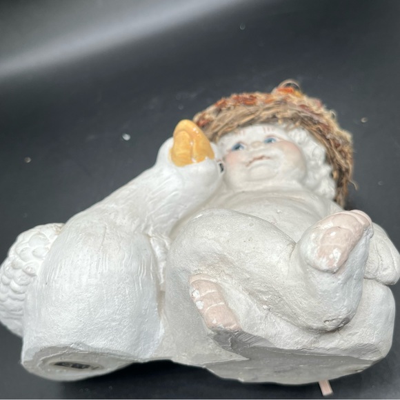 Dreamsicles Cherub with Duck Figurine Signed "Kristin" large - Picture 9 of 13